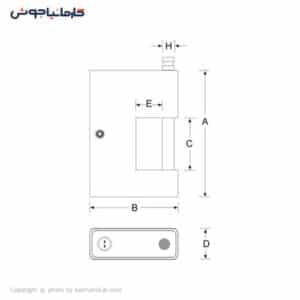 قفل کتابی پارس روکش دار مدل 1000S