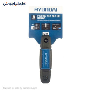 بهتریم قیمت آچار آلن شش گوش هیوندای چاقویی 8 عددی مدل HC806P