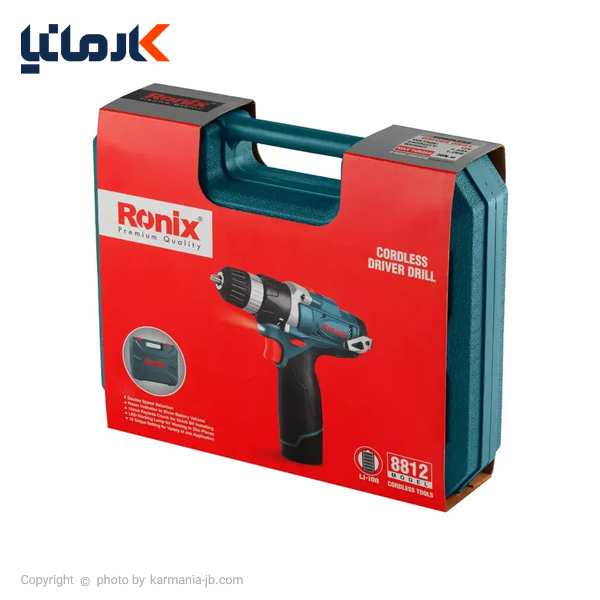 خرید دریل پیچ گوشتی شارژی رونیکس مدل 8812 ابزاررضا