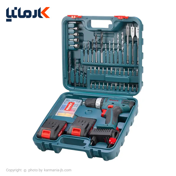 خرید قسطی کیت شارژی 18 ولت 53 پارچه رونیکس RS-8019 دیجی پی