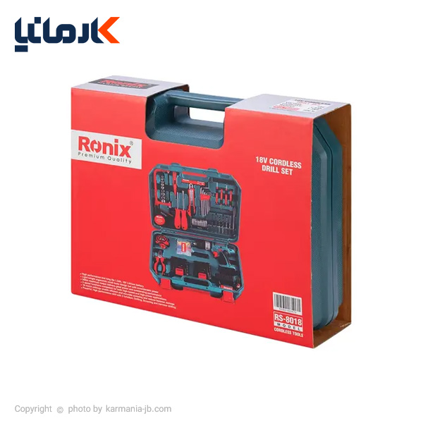 خرید آنلاین کیت دریل شارژی 18 ولت 53 پارچه رونیکس RS-8018