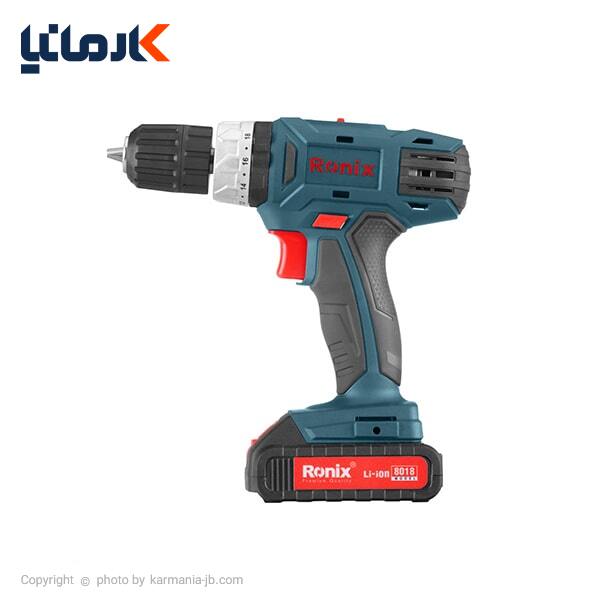 دریل شارژی چکشی رونیکس لیتیوم 18 ولت مدل 8018