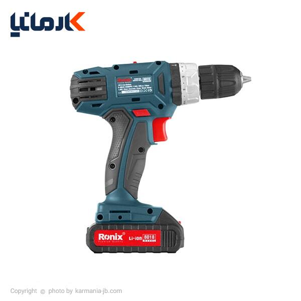 دریل شارژی چکشی رونیکس لیتیوم 18 ولت مدل 8018
