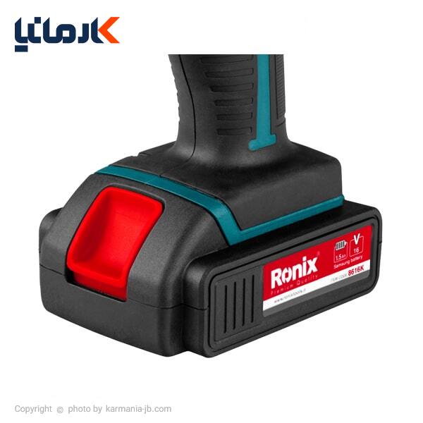 دریل شارژی چکشی رونیکس لیتیوم 16 ولت مدل 8616k