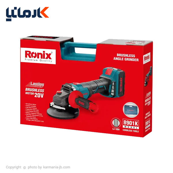 لیست قیمت مینی فرز شارژی رونیکس براشلس 20 ولت 8901K
