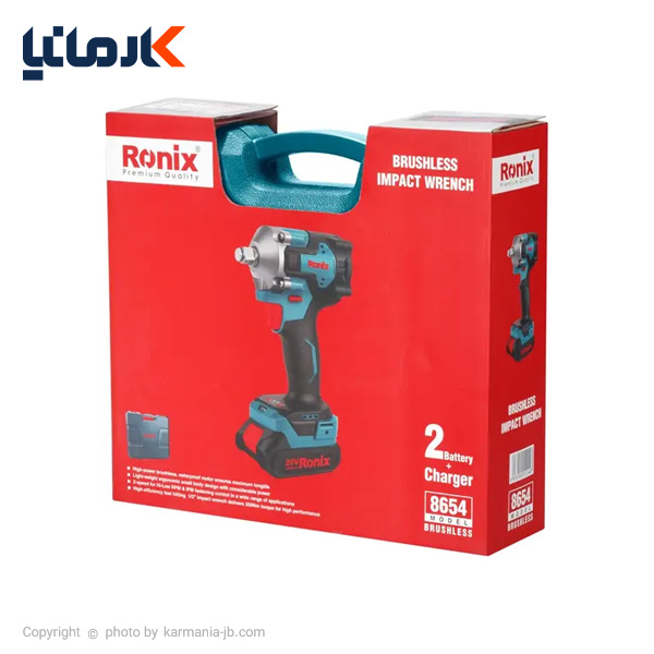 قیمت بکس شارژی رونیکس 1/2 اینچ براشلس 8654 ترب