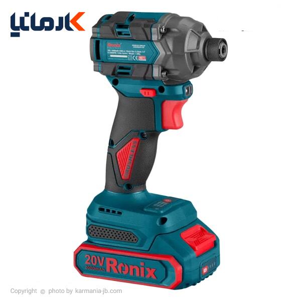 پیچ گوشتی شارژی ضربه ای رونیکس براشلس 20 ولت مدل 8671