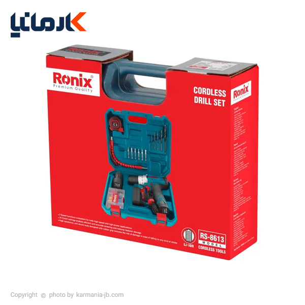 خرید آنلاین کیت دریل شارژی 19 پارچه رونیکس RS-8613